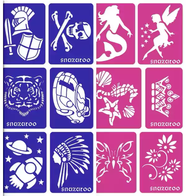 childrens facepainting stencils