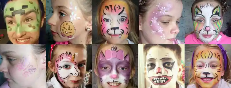 childrens facepainting designs
